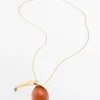 Collier à chaîne avec pendentif en verre en forme de citron Collier à chaîne avec pendentif en verre en forme de citron