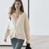 Gilet en laine à mailles torsadées Gilet en laine à mailles torsadées