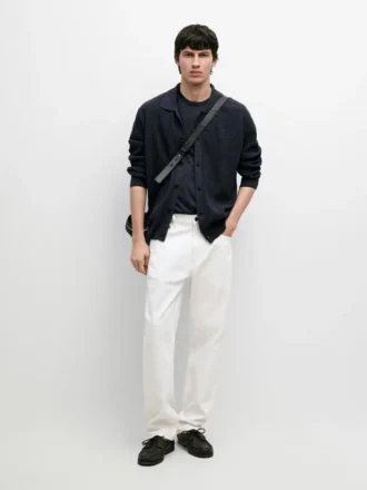 Gilet en maille côtelée à boutons