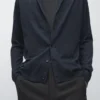 Gilet en maille mélangée de laine avec col à revers Gilet en maille mélangée de laine avec col à revers