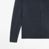 Gilet en maille mélangée de laine avec col à revers Gilet en maille mélangée de laine avec col à revers