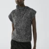 Gilet en maille Moulina avec col Gilet en maille Moulina avec col