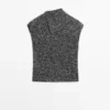 Gilet en maille Moulina avec col Gilet en maille Moulina avec col
