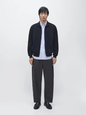 Gilets 100 % coton tricotés avec cols Polos