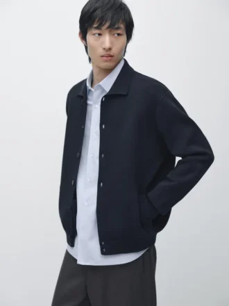 Gilets 100 % coton tricotés avec cols Polos