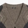 Gilets en maille argyle de laine Gilets en maille argyle de laine