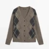 Gilets en maille argyle de laine Gilets en maille argyle de laine