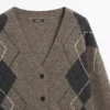 Gilets en maille argyle de laine Gilets en maille argyle de laine