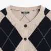 Gilets en maille argyle en coton mélangé Gilets en maille argyle en coton mélangé