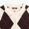 Gilets en tricot argyle de coton Gilets en tricot argyle de coton