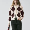 Gilets en tricot argyle de coton Gilets en tricot argyle de coton