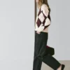 Gilets en tricot argyle de coton Gilets en tricot argyle de coton