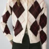 Gilets en tricot argyle de coton Gilets en tricot argyle de coton
