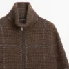 Gilets en tricot à carreaux, texture feutrée, en alpaga Gilets en tricot à carreaux, texture feutrée, en alpaga