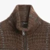 Gilets en tricot à carreaux, texture feutrée, en alpaga Gilets en tricot à carreaux, texture feutrée, en alpaga