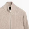 Gilets en tricot de coton zippés Gilets en tricot de coton zippés
