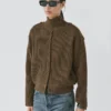 Gilets en tricot de laine avec boutons