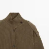Gilets en tricot de laine avec boutons