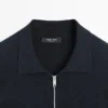 Gilets en tricot mélangé coton avec fermeture à glissière Gilets en tricot mélangé coton avec fermeture à glissière
