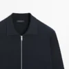 Gilets en tricot mélangé coton avec fermeture à glissière Gilets en tricot mélangé coton avec fermeture à glissière