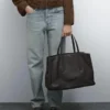 Grand sac cabas Icon en cuir nappa