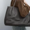 Grand sac cabas Icon en cuir nappa