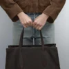 Grand sac cabas Icon en cuir nappa
