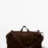 Grand sac de voyage en cuir suédé Grand sac de voyage en cuir suédé