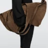 Grand sac fourre-tout en cuir refendu Grand sac fourre-tout en cuir refendu