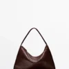 Grand sac à main en cuir nappa tressé Grand sac à main en cuir nappa tressé