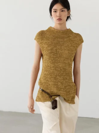 Haut en maille épaisse mélangée coton Haut en maille épaisse mélangée coton