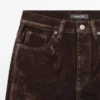 Jean bootcut à taille haute et finition floquée