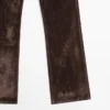 Jean bootcut à taille haute et finition floquée
