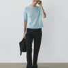 Jean bootcut taille haute floqué