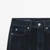 Jean bootcut taille haute floqué