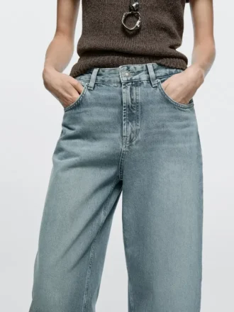 Jean taille haute coupe Barrel