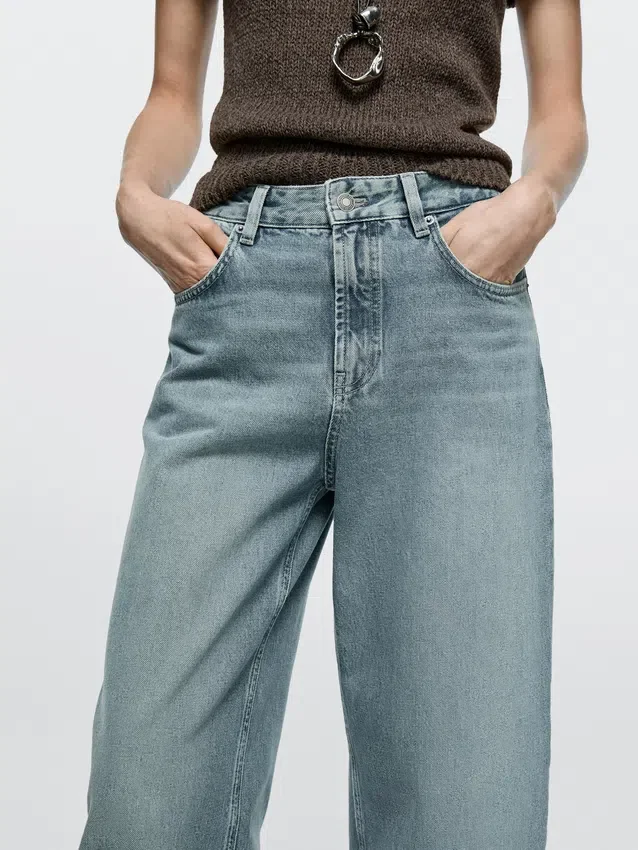 Jean taille haute coupe Barrel Jean taille haute coupe Barrel