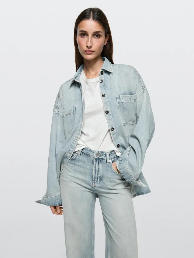 Jean taille haute coupe Barrel Jean taille haute coupe Barrel