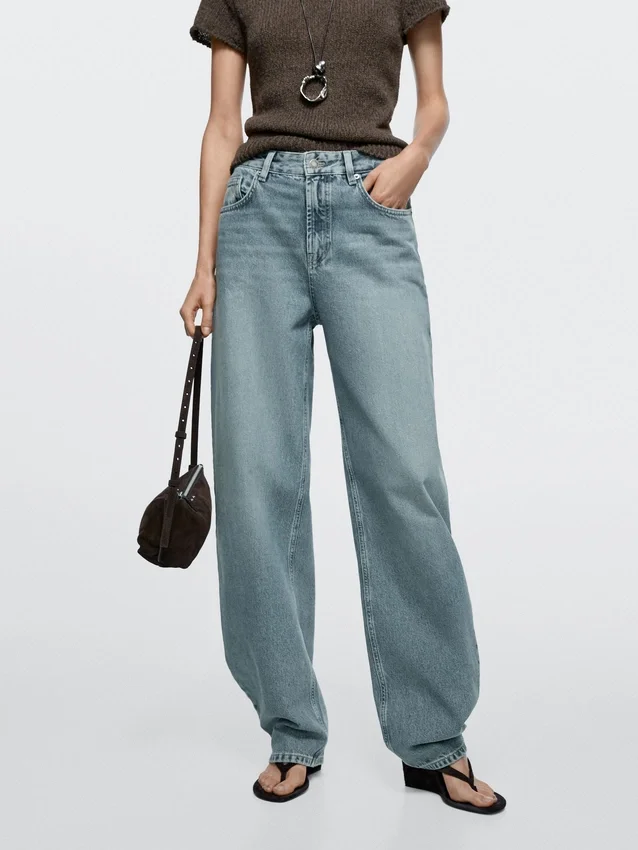Jean taille haute coupe Barrel Jean taille haute coupe Barrel