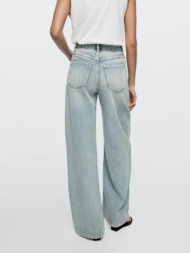 Jean taille haute coupe Barrel Jean taille haute coupe Barrel