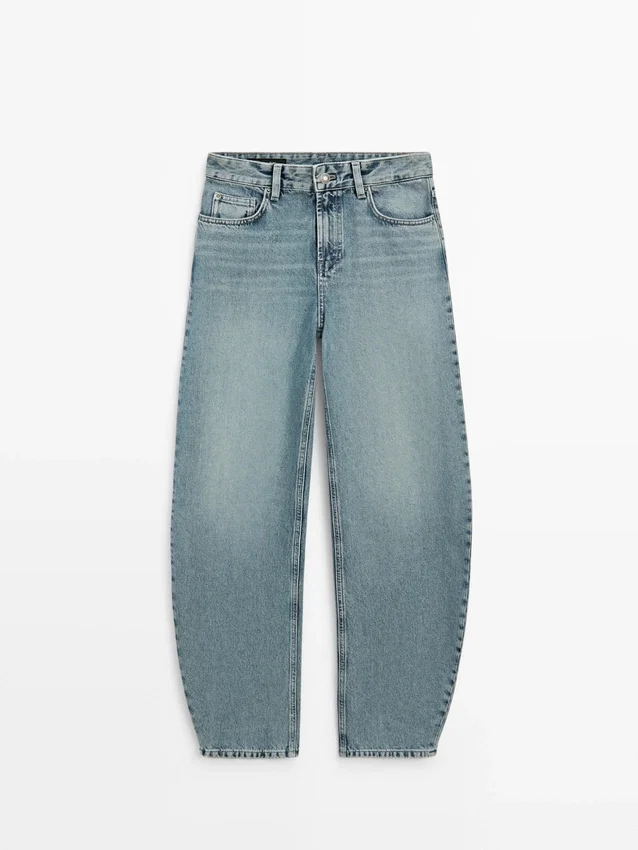 Jean taille haute coupe Barrel Jean taille haute coupe Barrel