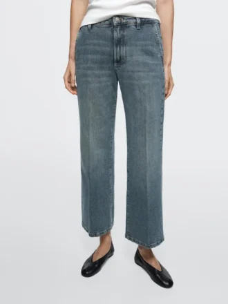 Jean à taille moyenne et pattes d&rsquo;éléphant