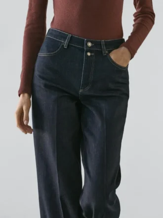 Jean évasé à taille haute