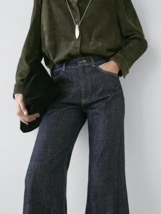 Jean évasé à taille haute