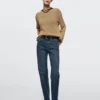 Jeans confort à taille haute et coupe droite Jeans confort à taille haute et coupe droite