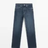 Jeans confort à taille haute et coupe droite Jeans confort à taille haute et coupe droite