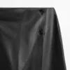 Jupe midi en cuir nappa avec coutures Jupe midi en cuir nappa avec coutures