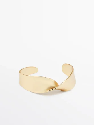 Large bracelet texturé