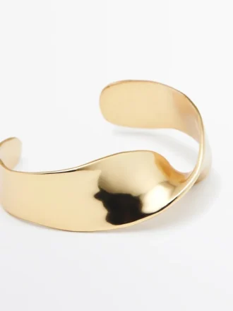 Large bracelet texturé