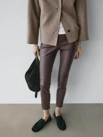 Leggings en cuir nappa